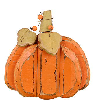Citrouille en bois façade 3D