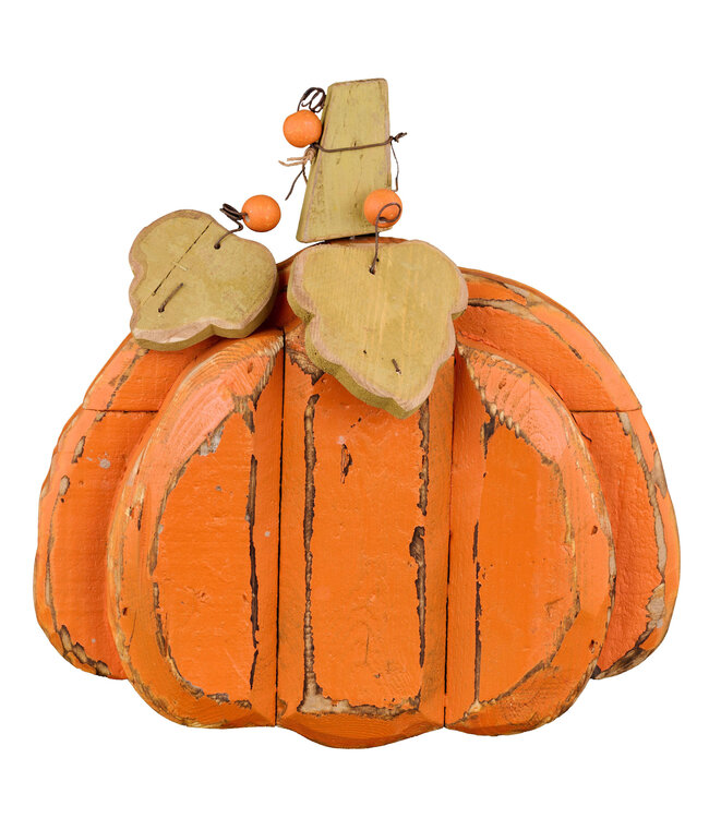Citrouille en bois façade 3D | Décoration rustique Halloween