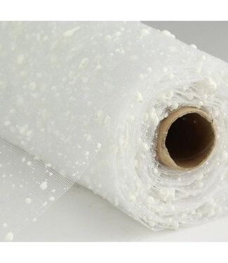 Tulle blanc effet neige
