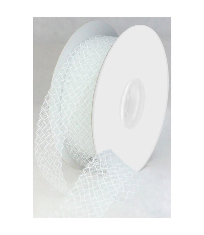 Ruban décoratif blanc effet filet  | Accessoire décoratif élégant