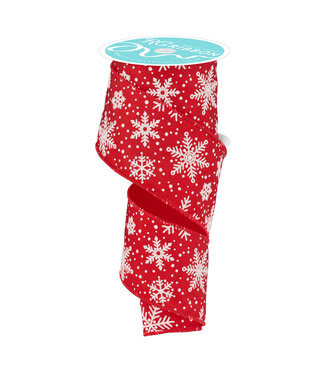 Ruban rouge flocons de neige