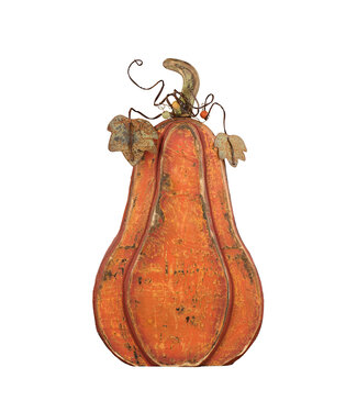 Courge en bois orange antique