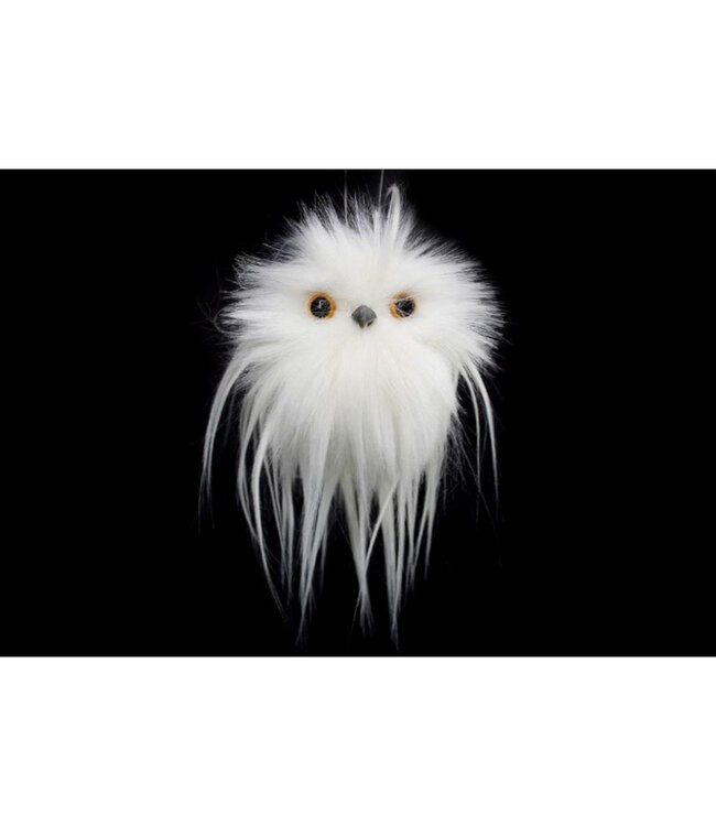 Hibou blanc suspendu | Ornement raffiné pour Noël