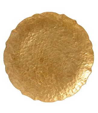 Assiette de plastique doré