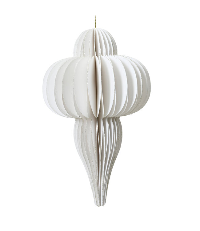 Ornement en papier blanc | Décoration chaleureuse pour Noël