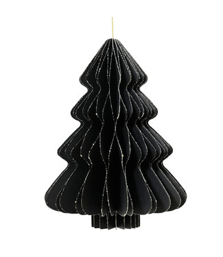 Ornement sapin en papier noir