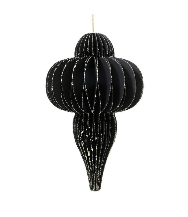 Ornement en papier noir | Élégance moderne pour vos décorations