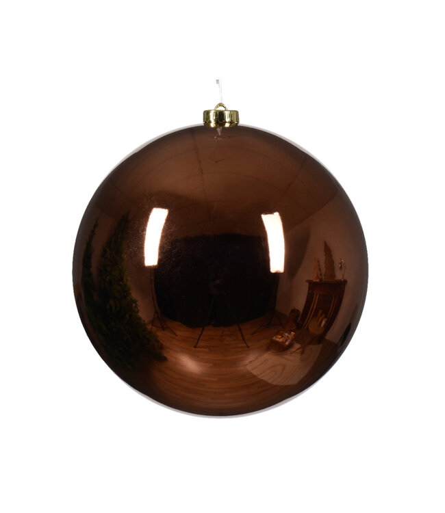 Boule plastique couleur espresso | Ornement de Noël