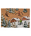 Tapis de coco skieurs et chalets