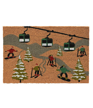 Tapis coco skieurs et téléphériques