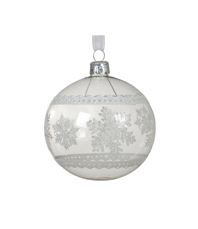 Boule en verre transparente | Décoration élégante de Noël