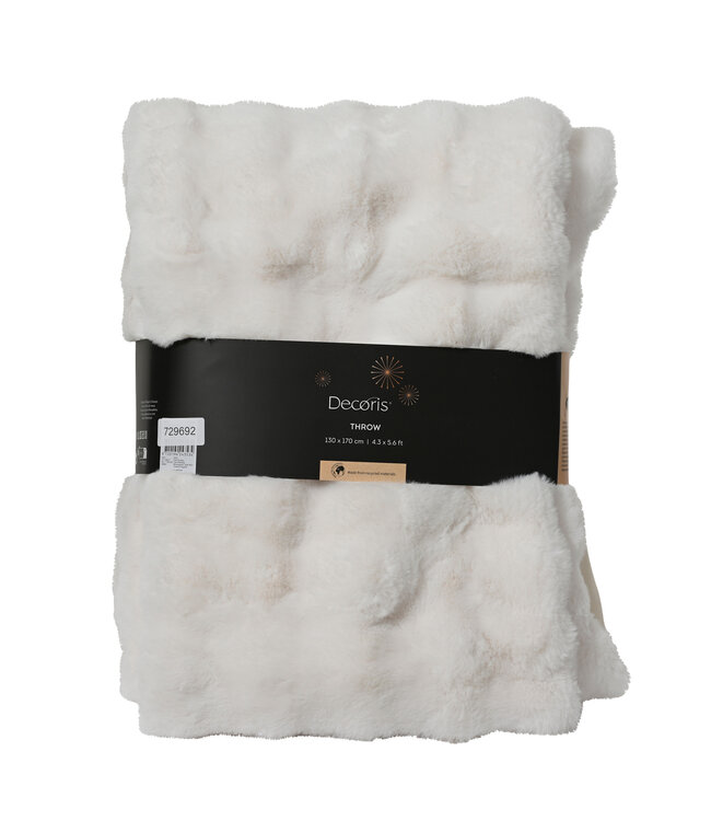 Jeté blanc |Accessoire chaleureux pour la maison
