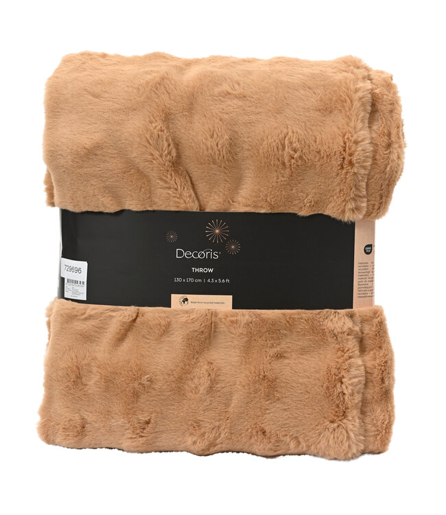 Jeté brun pâle | Accessoire chaleureux pour la maison