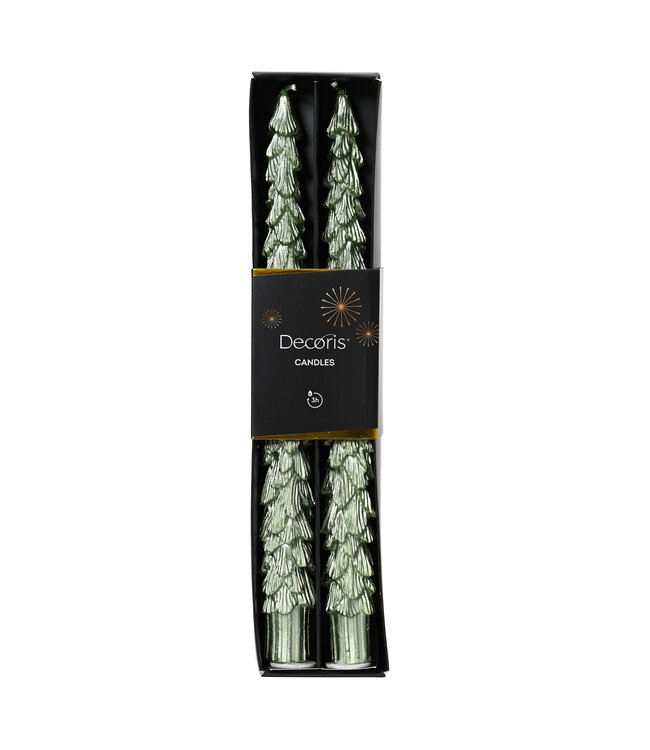Chandelles vertes en forme de sapin | Accessoires raffinés