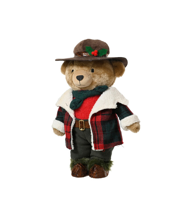 Ourson campagnard | Peluche décorative et accessoire chaleureux