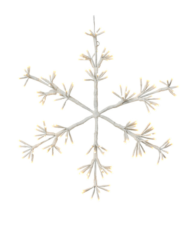 Flocon blanc illuminé LED  | Décoration extérieure hivernale