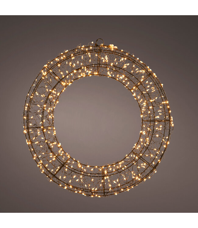 Couronne LED blanc chaud | Décoration extérieure pour la maison