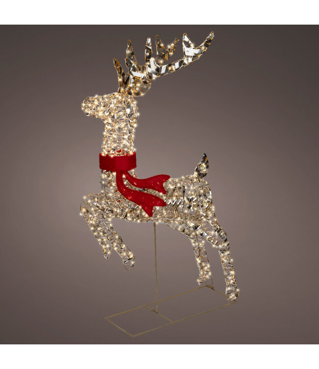 Renne foulard rouge LED | Décoration féérique de Noël