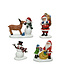 Figurines Père-Noël et bonhomme de neige