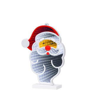 Tête de Père Noël lumineuse
