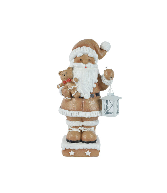 Père Noël avec ourson | Bibelot décoratif de Noël