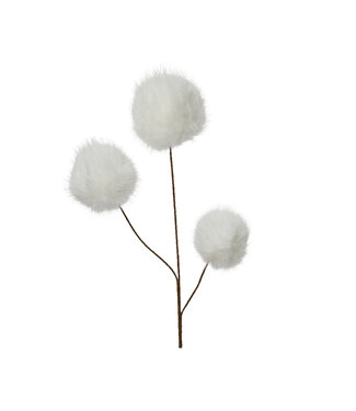 Boule de fausse fourrure sur tige
