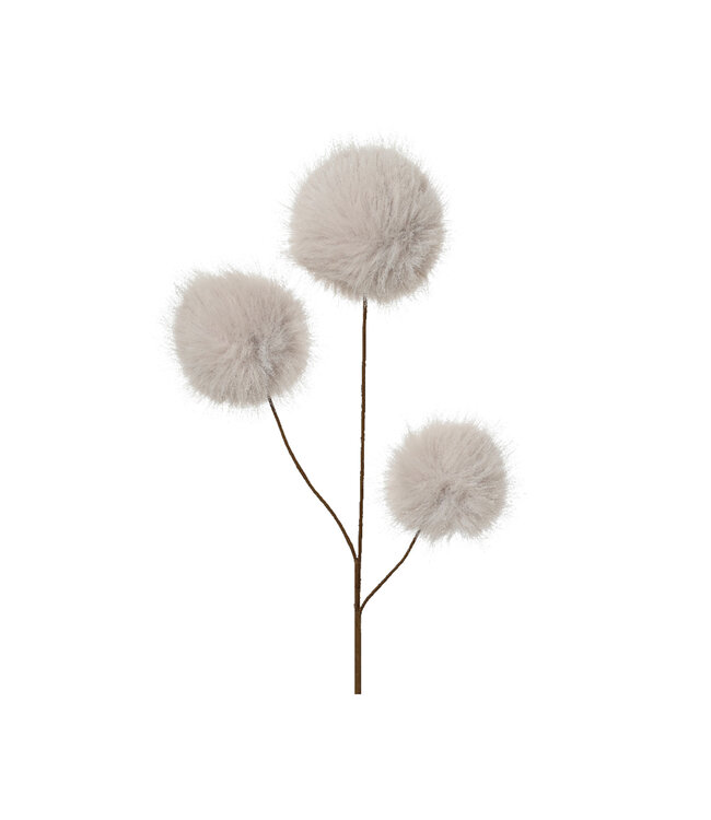 Boule de fausse fourrure sur tige | Accessoire décoratif
