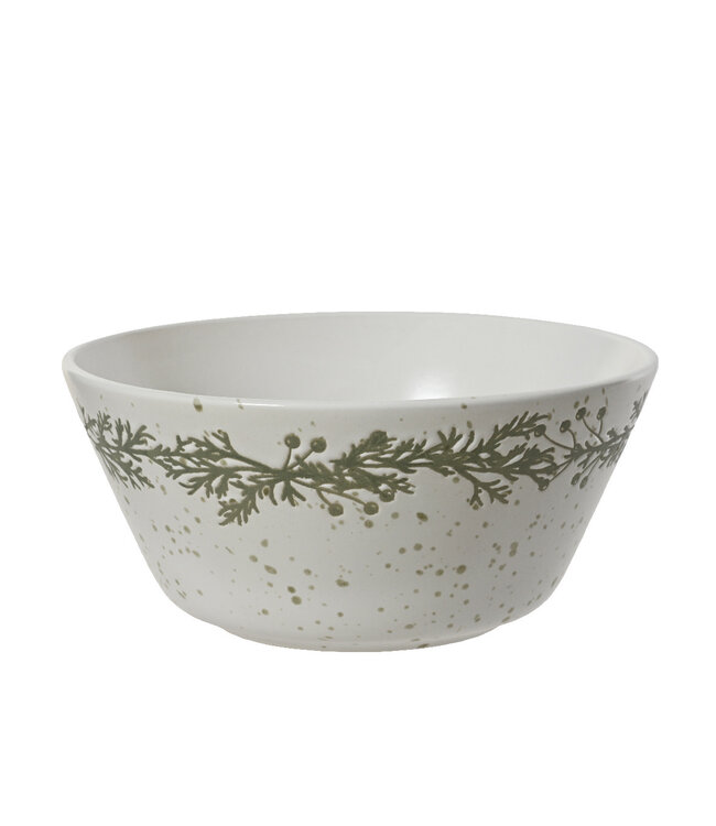 Bol en grès blanc des Fêtes | Accessoire décoratif de table