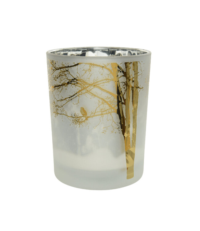 Porte lampion au motif doré | Accessoire décoratif raffiné pour la maison