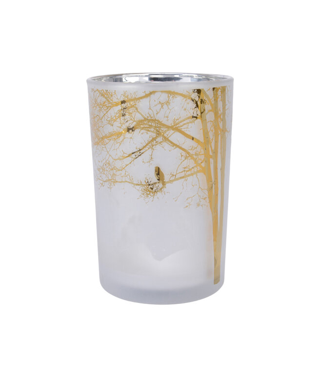 Porte lampion au motif doré | Accessoire décoratif raffiné pour la maison