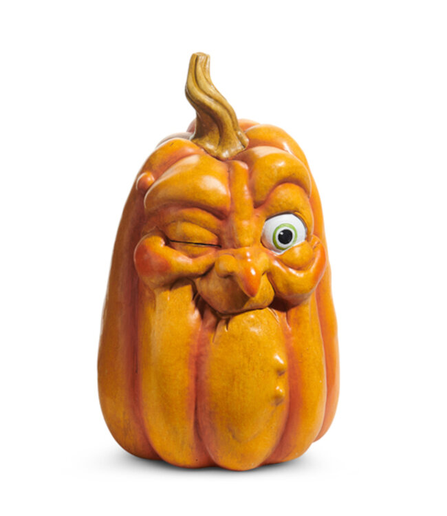 Tête de citrouille allongé | Décoration festive d'Halloween