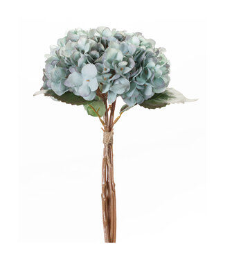 Bouquet hydrangée bleu/vert