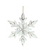 Ornement en bois flocon blanc