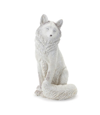 Renard blanc en résine