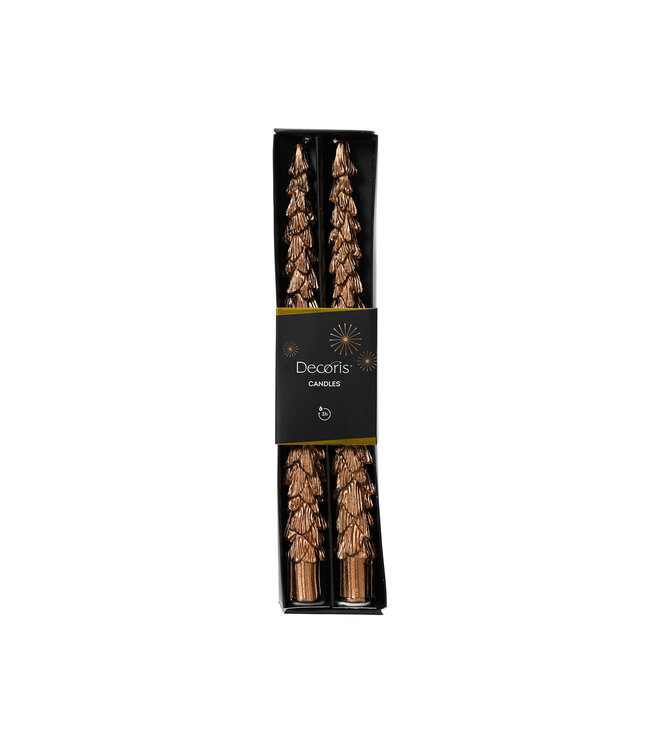 Chandelles bronze en forme de sapin | Accessoires raffinés