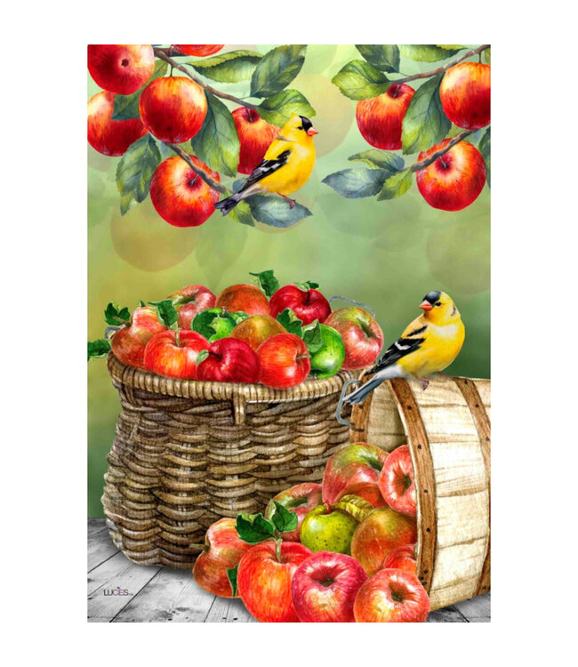 Drapeau - La récolte des pommes 28 x 40 po