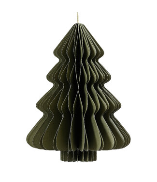 Ornement sapin en papier vert
