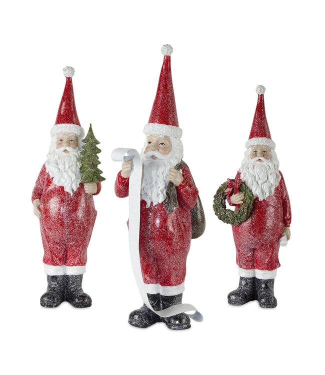 Père Noël en résine avec  sapin| traditionnel