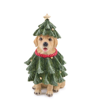 Chien déguisement noël  en sapin