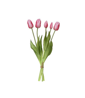 Bouquet de tulipes rose 16 po