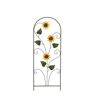 Clôture décorative tournesol en métal 48 po