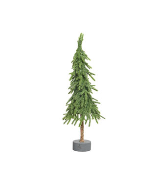 Sapin vert à paillettes sur pied Sapin vert à paillettes sur pied