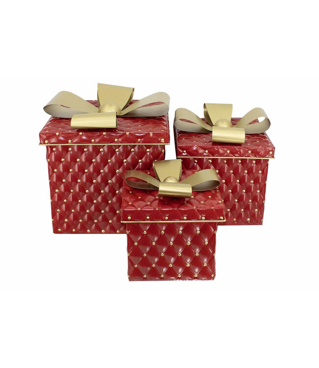 Cadeau décoratif en métal rouge | Magie des Fêtes