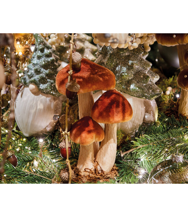 Champignons velours | Ornements décoratifs élégants pour la maison