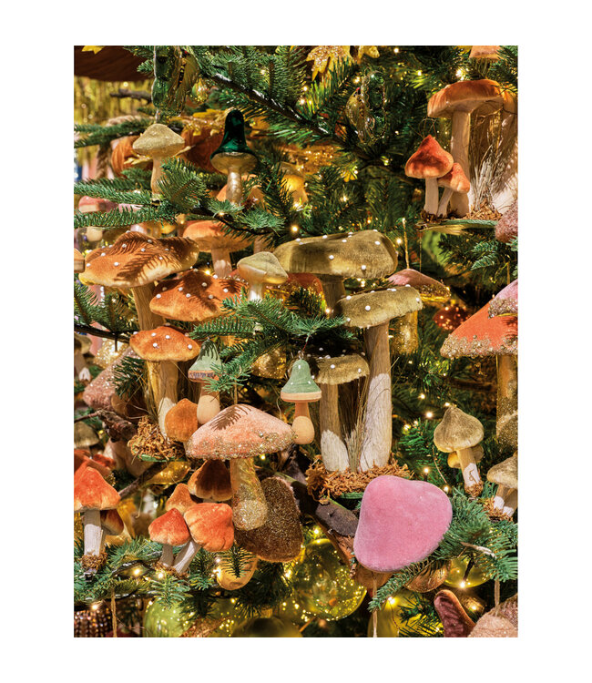 Champignons velours 10 po | Ornements décoratifs élégants pour la maison