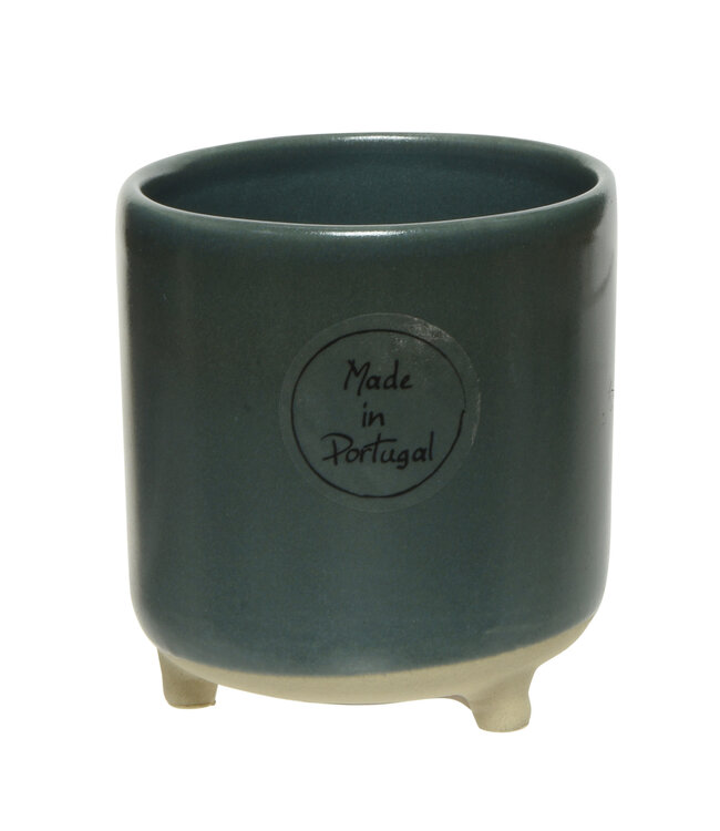 Cache-pot sur pattes vert 3 po