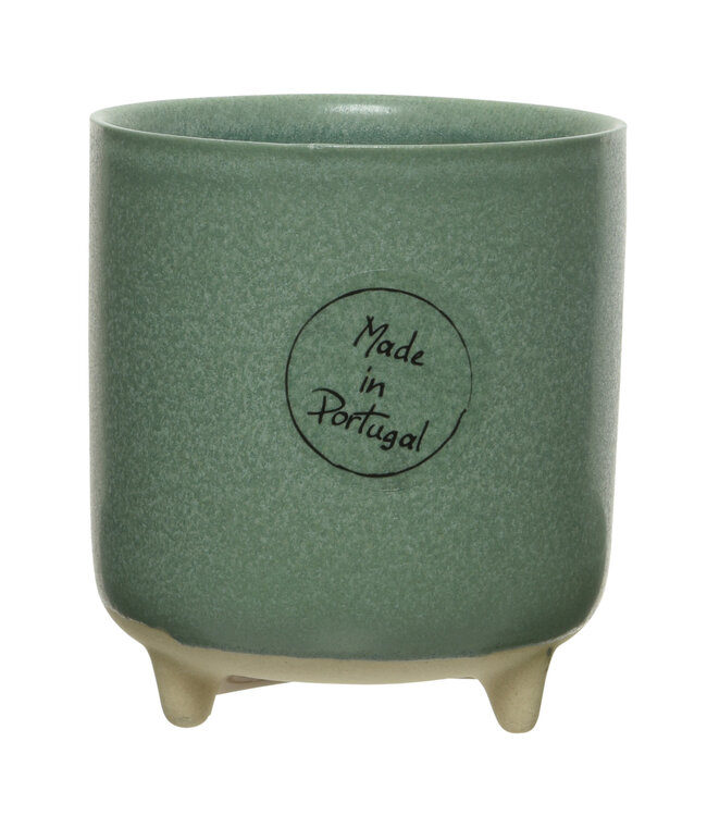 Cache-pot sur pattes vert 3 po