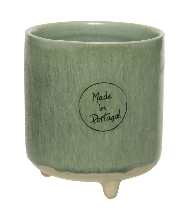 Cache-pot sur pattes vert 3 po