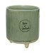 Cache-pot sur pattes vert 3 po
