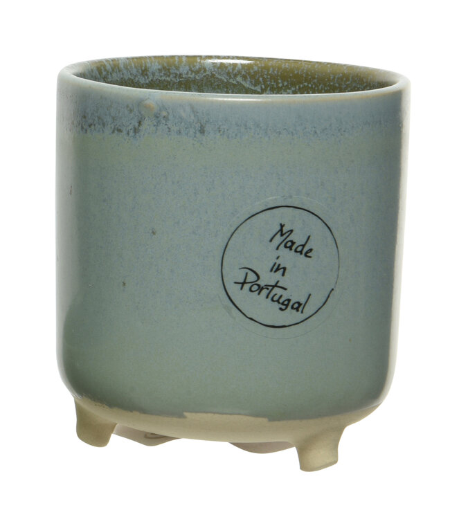 Cache-pot sur pattes vert 3 po